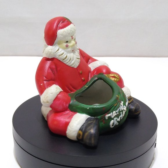 Santa Claus Ceramic Figurine Trinket Dish Vintage Great Condition - Picture 1 of 8